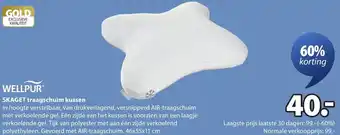 Jysk Wellpur Skaget traagschuim kussen aanbieding
