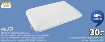 Jysk Wellpur Vongsen traagschuim kussen aanbieding
