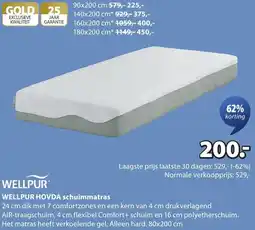 Jysk Wellpur Hovda schuimmatras aanbieding
