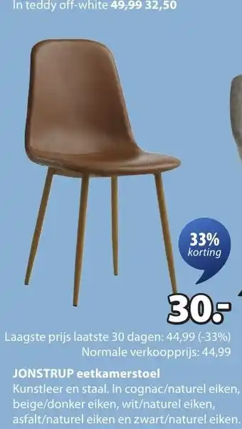 Jysk Jonstrup eetkamerstoel aanbieding
