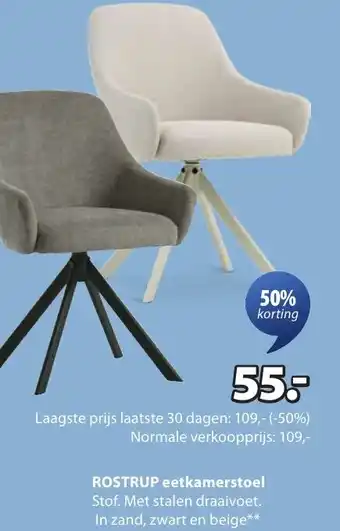 Jysk Rostrup eetkamerstoel aanbieding