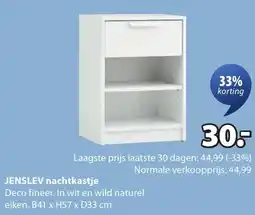 Jysk Jenslev nachtkastje aanbieding
