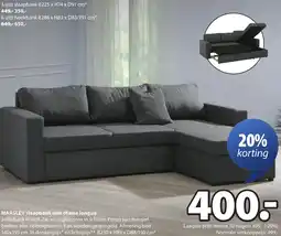 Jysk Marslev slaapbank met chaise longue aanbieding