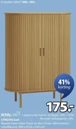 Jysk Royal Oak Lyngvig kast aanbieding
