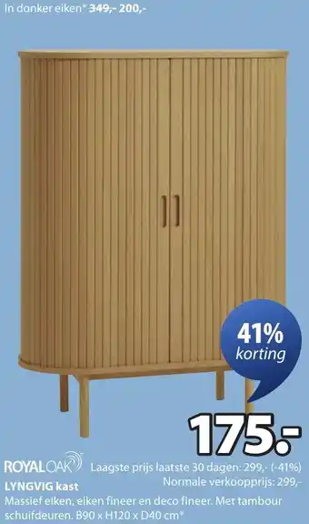 Jysk Royal Oak Lyngvig kast aanbieding