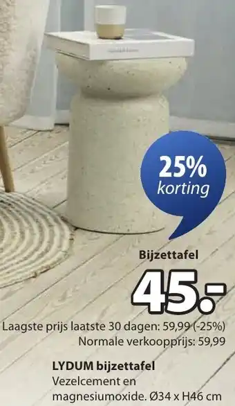 Jysk Lydum bijzettafel aanbieding