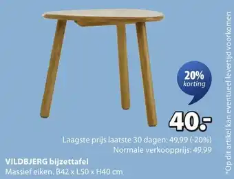 Jysk Vildbjerg bijzettafel aanbieding