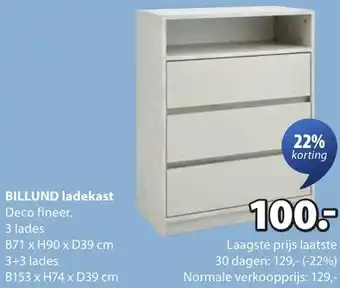 Jysk Billund ladekast aanbieding