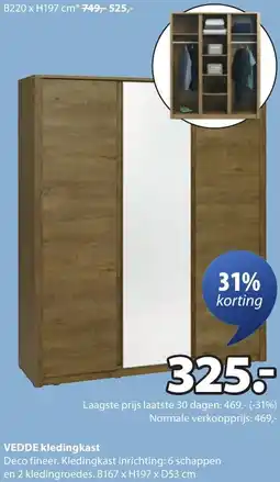 Jysk Vedde kledingkast aanbieding