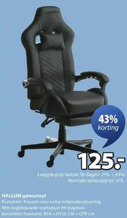 Jysk Hallum gamestoel aanbieding