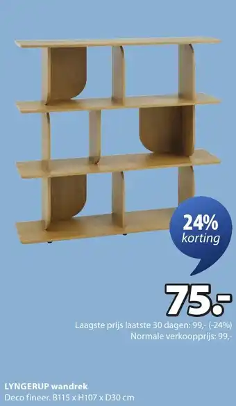 Jysk Lyngerup wandrek aanbieding