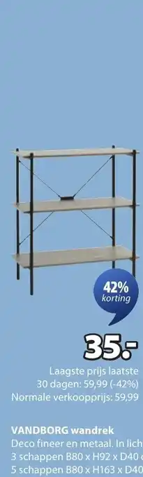 Jysk Vandborg wandrek aanbieding