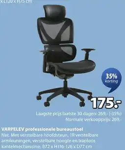 Jysk Varpelev professionele bureaustoel aanbieding
