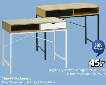 Jysk Trappedal bureau aanbieding