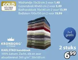 Jysk Kronborg Karlstad handdoek aanbieding