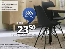 Jysk Klarup stoelen aanbieding