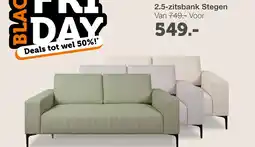 Woonexpress 2.5-zitsbank Stegen aanbieding