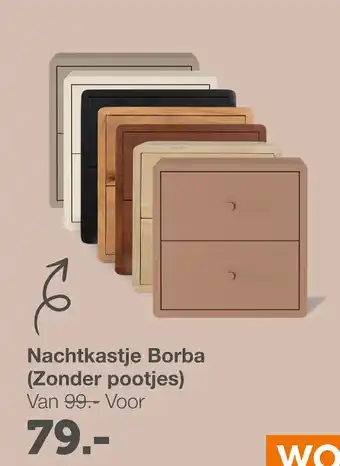 Woonexpress Nachtkastje Borba aanbieding