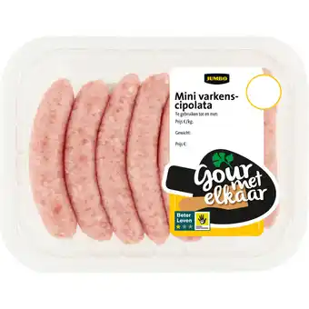 Jumbo Jumbo Mini Varkens Chipolata 120 g aanbieding