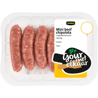 Jumbo Jumbo Mini Beef Chipolata 120 g aanbieding
