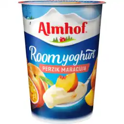 Dekamarkt Almhof Roomyoghurt perzik - maracuja aanbieding