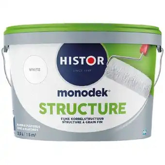 Praxis Histor Monodek Structure Muurverf - Mat - White - 2,5L aanbieding