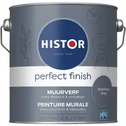 Praxis Histor Perfect Finish Muurverf - Mat - Sheffield Gray - 2,5L aanbieding