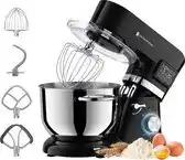 Bol.com KitchenBrothers Keukenmachine - Display en Timer - Keukenrobot - 62L - Keukenmixer - 1400W - Zwart aanbieding