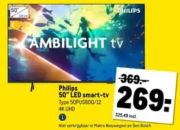 Makro Philips 50" LED smart-tv aanbieding