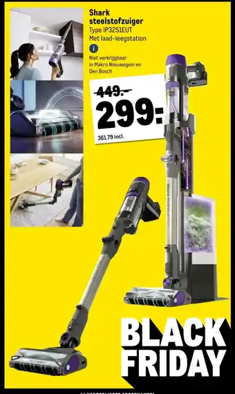 Makro Shark steelstofzuiger aanbieding