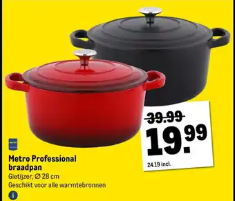 Makro Metro Professional braadpan aanbieding