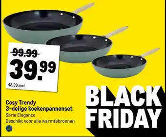 Makro Cosy Trendy 3-delige koekenpannenset aanbieding