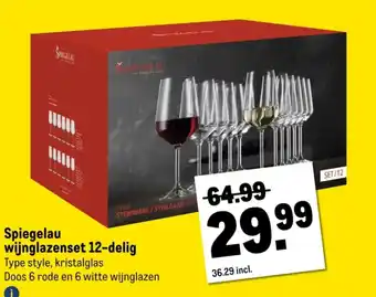 Makro Spiegelau wijnglazenset 12-delig aanbieding