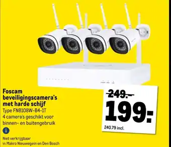 Makro Foscam beveiligingscamera's met harde schijf aanbieding