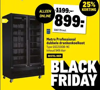 Makro Metro Professional dubbele drankenkoelkast aanbieding