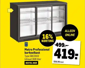 Makro Metro Professional barkoelkast aanbieding