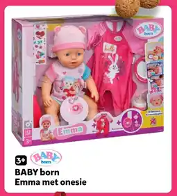 Intertoys BABY born Emma met onesie aanbieding