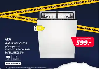 Euronics AEG Vaatwasser volledig geïntegreerd aanbieding
