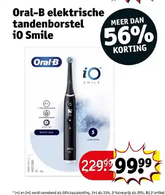 Kruidvat Oral-b elektrische tandenborstel i0 smile aanbieding
