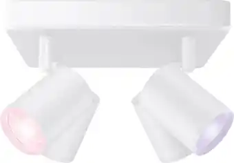 Coolblue WiZ 4 spots Imageo vierkant - Gekleurd en Wit licht - GU10 - wit aanbieding