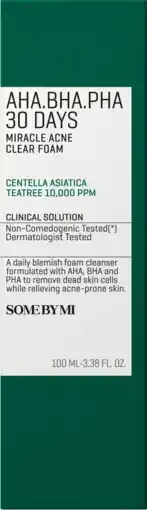 De Online Drogist Some By Mi AHA.BHA.PHA 30 Days Miracle Acne Clear Foam aanbieding