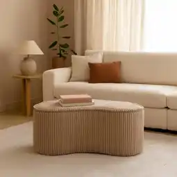 Action Poef rib - bruin aanbieding