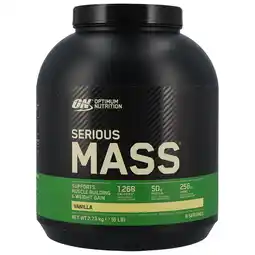Holland & Barrett Optimum Nutrition Serious Mass Vanilla - 2,7kg aanbieding