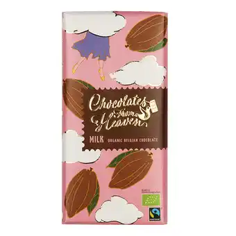 Holland & Barrett Chocolates From Heaven Chocoladereep Melk - 100g aanbieding