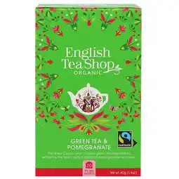 Holland & Barrett English Tea Shop Green Tea & Pomegranate - 20 theezakjes aanbieding