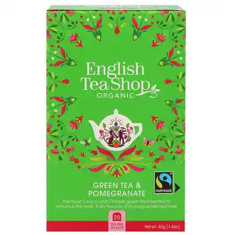 Holland & Barrett English Tea Shop Green Tea & Pomegranate - 20 theezakjes aanbieding