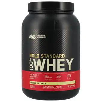 Holland & Barrett Optimum Nutrition Gold Standard 100% Whey Vanilla Ice Cream - 900g aanbieding