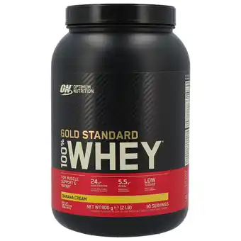 Holland & Barrett Optimum Nutrition Gold Standard 100% Whey Banana Cream - 900g aanbieding