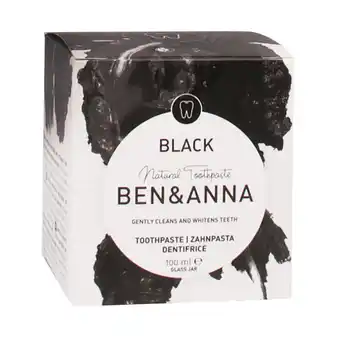 Holland & Barrett Ben & Anna Tandpasta Black Activated Charcoal - 100ml aanbieding