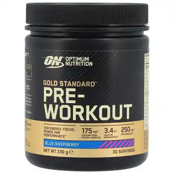 Holland & Barrett Optimum Nutrition Gold Standard Pre-Workout Blue Raspberry - 330g aanbieding